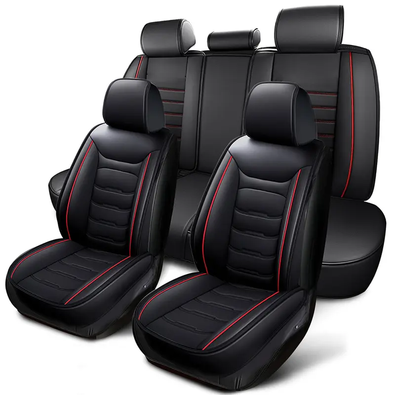 Universal Fit For Nissan Altima/Sentra/Rogue/Versa/Toyota/4Runner/Tacoma,PU Leather Seat Covers Breathable and Comfortable,Full Coverage Car Seat Protector, Auto Interior Accessories