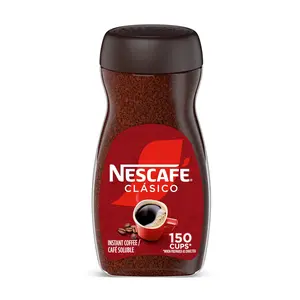 NESCAFÉ CLÁSICO Instant Coffee Dark Roast Premium Coffee Granules Best Instant Coffee USA Cafe Style Rich Bold Flavor Quick Brew Travel Office Jar