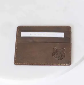 Tiger Leather Embossed Slim Wallet