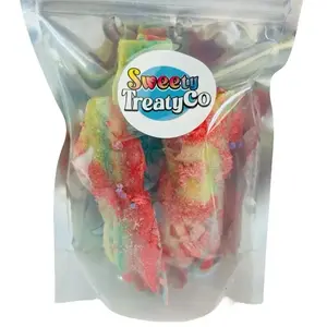 Sweety TreatyCo Cotton Candy Coated and Filled Fruit Rollups Sweet Snack Treats