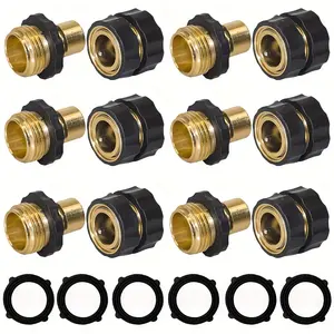6-Piece Set, Hose Used in Garden Quick Connector, 3/4-Inch Male and Female Hose Used in Garden Accessories Quick Connector