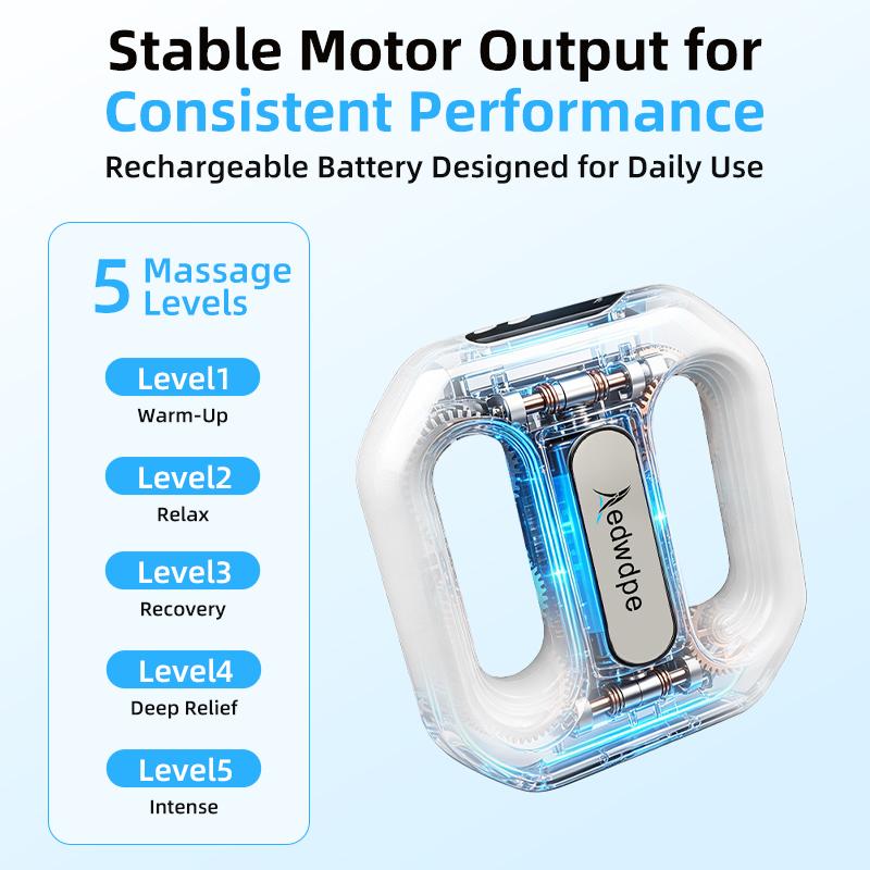 Portable wireless electric massager, fascia massage ring, USB charging, three modes, compact and lightweight, multiple massage methods, suitable for use before, during and after exercise