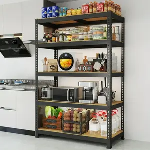 Skillmaid NO TOOLS ASSEMBLY Metal Shelving Unit  5-Tier Storage Shelves for Garage & Basement Heavy Duty Adjustable Organizer Rack 72" H