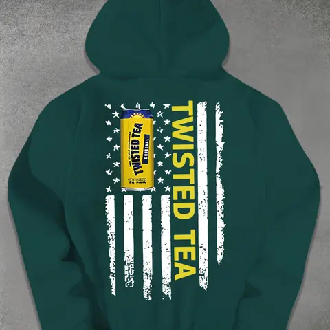 Unisex Men's Letter & Flag & Can Print, Street Casual Regular Fit Kangaroo Pocket Long Sleeve Hooded Sweatshirt, Men's Top for Fall & Winter, Graphic Hoodie, Hoodie Print Hoodies, Trendy Hoodie Sweatshirt