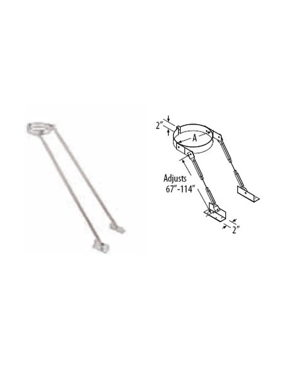 DuraVent 10DT-XRB 10 in. Extended Roof Bracket
