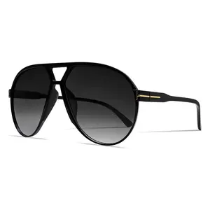 Unisex Vintage Aviator Sunglasses, Full Rim PC Lens, Large 70s Style Classic Square Fashion Eyewear Frames