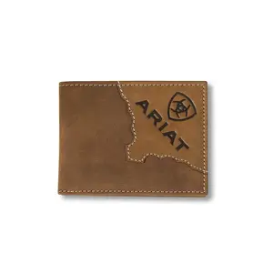 Two-Tone Leather Bifold Wallet with Logo – Style A3552644