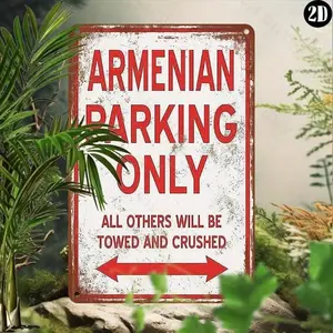 Aluminum Parking Only Sign Weather Resistant Vintage Garage Signs Indoor Outdoor Wall Decor for Office Bar Cafe Bedroom Garage