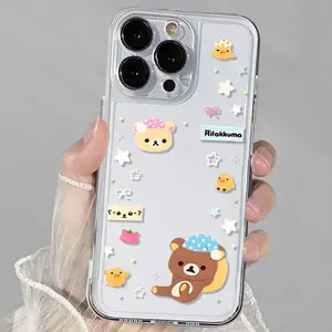 Cute Rilakkuma Phone Case for iPhone 17 16 15 14 13 12 11 Pro Air Plus ProMax and Samsung Galaxy S26-S20 A12-A82  lus anti drop and wear-resistant phone case fashion gift