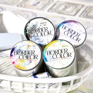 Colorful Border Tape Roll, DIY Scrapbooking Supplies, Scrapbook Materials, Pet Material, Single Roll Decorative Tape for Journals & Notebooks