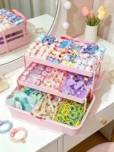 122pcs Hair Accessory Gift Box. Includes Bow & Flower Ties, Cute Sand Flow Clips & Pearl Clips. Perfect for Girls & Women for Daily Use, Parties & School Performances. Comes with 3-Layer Storage Box. Gift for Friends
