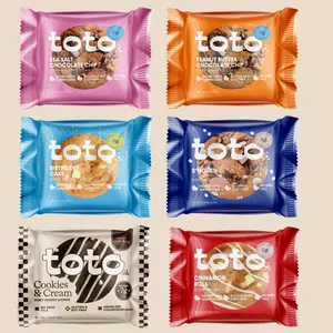 Toto Cookies - 10 Packs - Plant Based Snacks with Superfoods & Adaptogens, 8gr Protein, Pack of 10 Individually Wrapped Cookies Biscuit Chocolatebiscuit