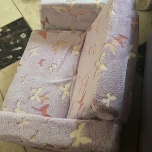 Kids Couch, 2-in-1 Toddler Chair Comfy 2-6 Years Old, Convertible Kids Chair, Toddler Couch Sofa, Kid Sofa to Lounge Bed for Boys and Girls Gifts, Kids Recliner, Grey