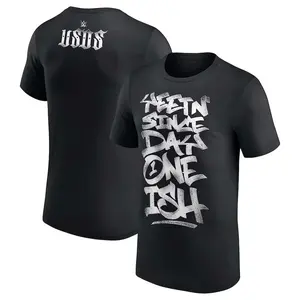 Men's Black The Usos Yeetin' Since Day One T-Shirt Professional Wrestler Tee For Man and Woman Unisex T-Shirt Hoodie Graphic Basic Cotton Tops Casual All Seasons