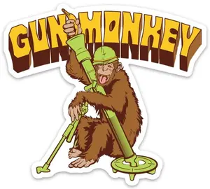 Gun Monkey Sticker