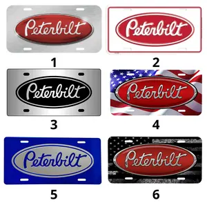 Peterbilt Vehicle License Plate Hunting Gifts Car/Truck Accessories booster license Plate Heavy Equipment