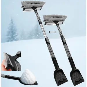42.4" Extendable Snow Brush & Mini Snow Shovel/Ice Scraper for  Windshield with  Grip for , SUV, , Detachable ?ar Scraper, No Scratch, Heavy Duty Long Handle, Ice Remover