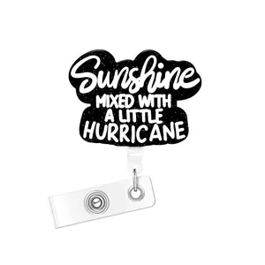 Acrylic Retractable Badge Reel, 1 Count/3 Counts Belt Clip Retractable Name Badge Holder for Nurse Doctor Student Worker Volunteer