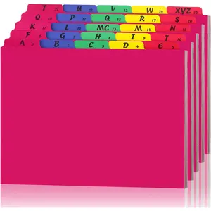 1 Set 25 Pack Alphabet File Dividers Letter Size, 1/5 Cut Tab A-z File Guides Number Folder Organizer for Filing Cabinet and Desk Home Office School(Bright Colors)
