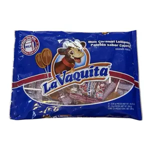 La Vaquita Milk Caramel Lollipops, 21-Piece Sugar Treat, Assorted Candy Mix for Bulk Candy Snacking