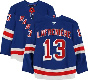 Alexis Lafreniere New York Rangers Autographed Game-Used #13 Blue Set 3 Jersey from the 2024-25 NHL Season - Fanatics Authentic Certified