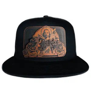 San Juditas Tadeo leather Patch SnapBack