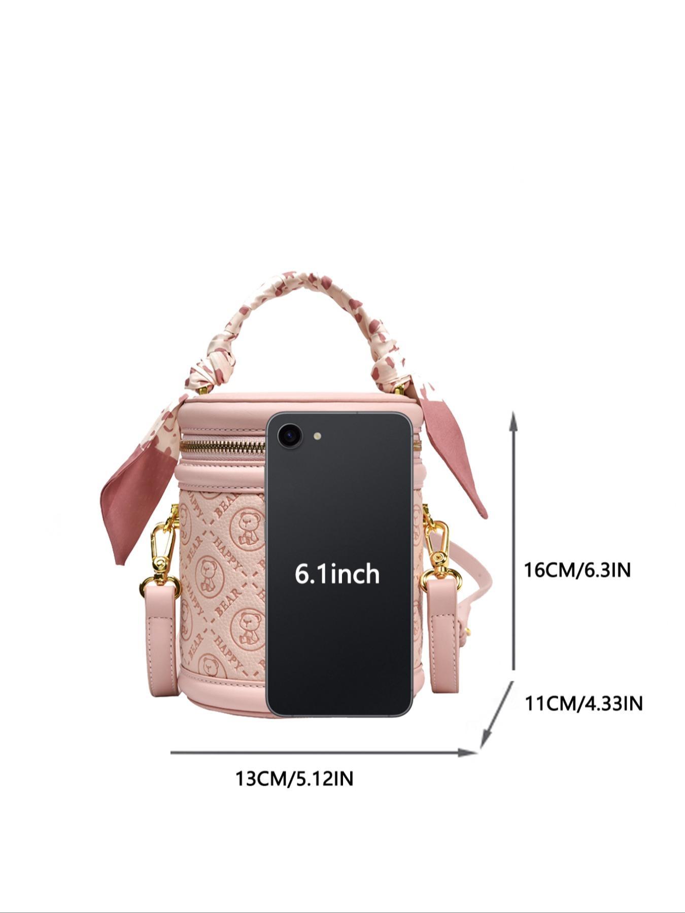 Fashion Colorblock Bucket Bag, Casual Pu Leather Zipper Crossbody Bag for Women, Casual Trendy Versatile High-quality Daily Commuting Bag, Girl Fashionable Shopping Bag, Fashionable Patterned Bag