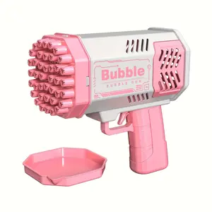 New Release: Best-Seller Bubble Gun Toy for Kids - Outdoor Party Bubble Blaster, Made with Safe ABS Material, Multi-Hole Nozzle for Super Large Bubbles. Perfect for Outdoor Play, Birthday Parties & Summer Fun (Pink/Blue).