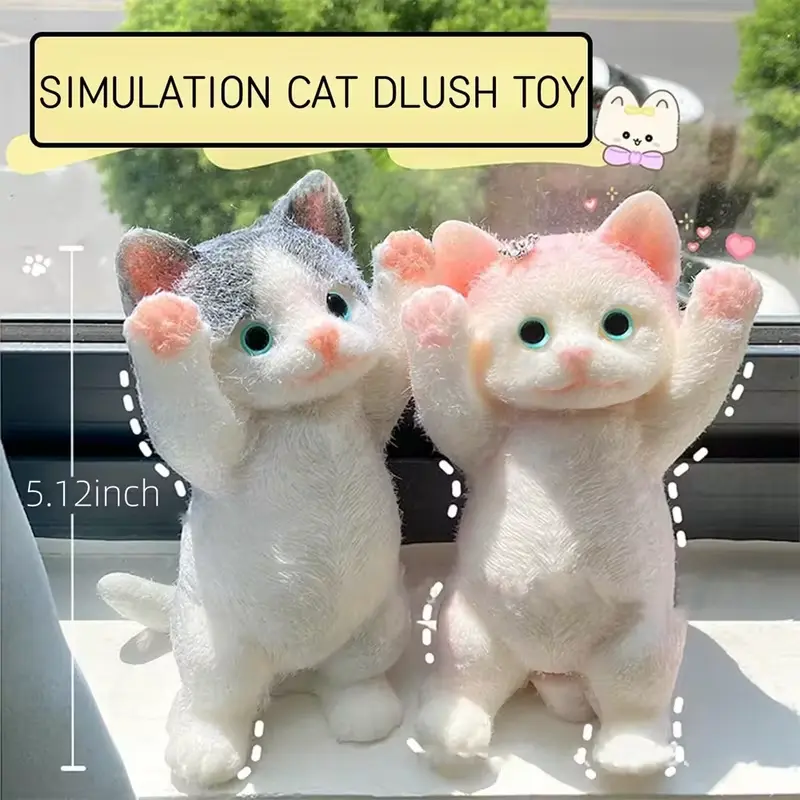 13CM Taba Cat Squishy Fluffy Sticky Squeeze Stress Relief Toy For Kids Adults