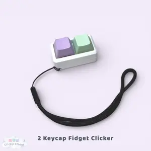 2-Key Keyboard Clicker Keychain – Mini Fidget Clicker