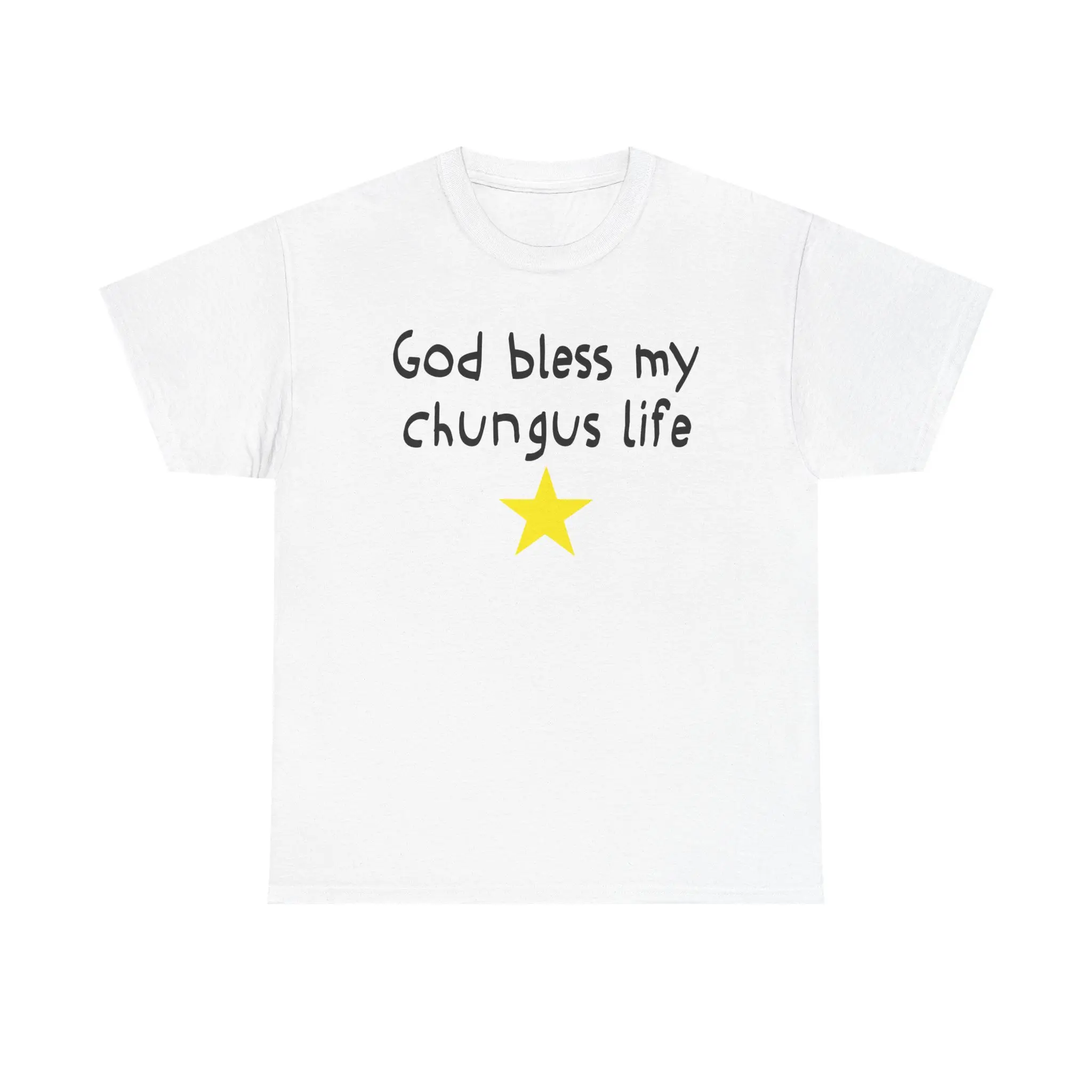 God Bless My Chungus Life Tshirt, 180G Cotton Funny Meme Shirt