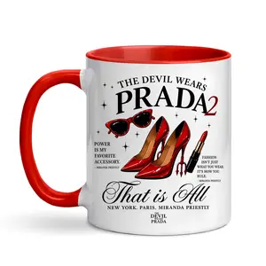 The Devil Wears 2 Mug, Iconic Movie Quotes Coffee Cup, Fashion Boss Vibes Drinkware, Movie Fans Gift