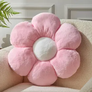 Pink Flower Pillow,Flower Shaped Throw Pillow 15.7In Daisy Pillow Cushion Cute Flower Seating Cushion Home Decorative Pillows for Sofa Couch Bed