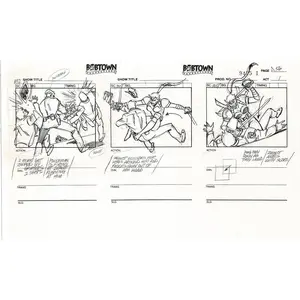 Jim Lee Wildc.a.t.s. Wildcats Production Animation Storyboard Nelvana 1994-5 D1-061