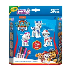 Crayola Scribble Scrubbie PAW Patrol Figurine Playset, Customizable PAW Patrol Toys & Gifts for Toddlers, Reusable Coloring Activity, Ages 3+