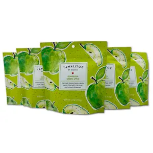 Tamalitoz Gorgeous Green Apple 5 Pack.  Contains 5-4oz pouches of Green Apple  Flavor ribbon candy pillows, with a mouth watering spicy kick.