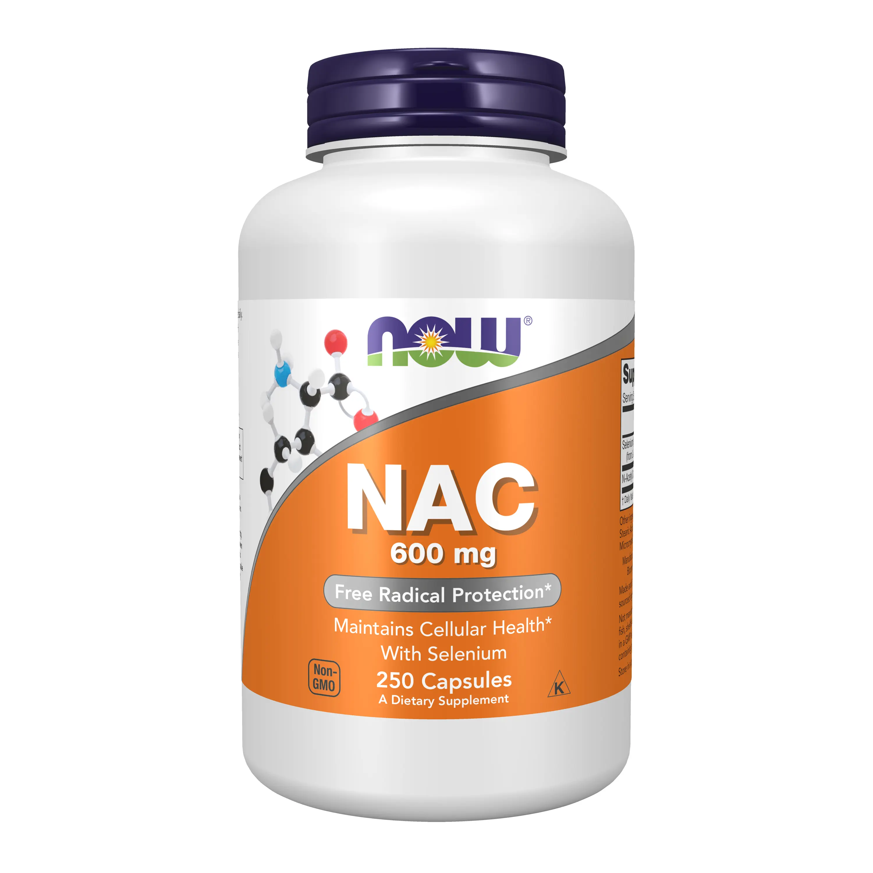 NOW Supplements, NAC (N-Acetyl Cysteine) 600 mg with Selenium, 250 Capsules