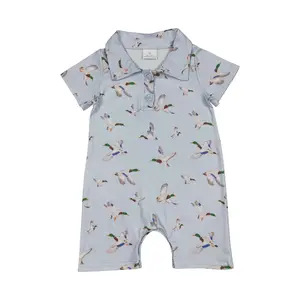 SR3032 Adorable & Stylish Baby Clothes Hunting Duck Polo Romper