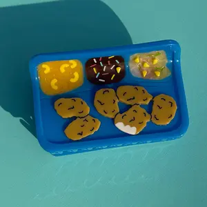 90s Frozen Meal Cellulose Acetate Hair Claw Clip