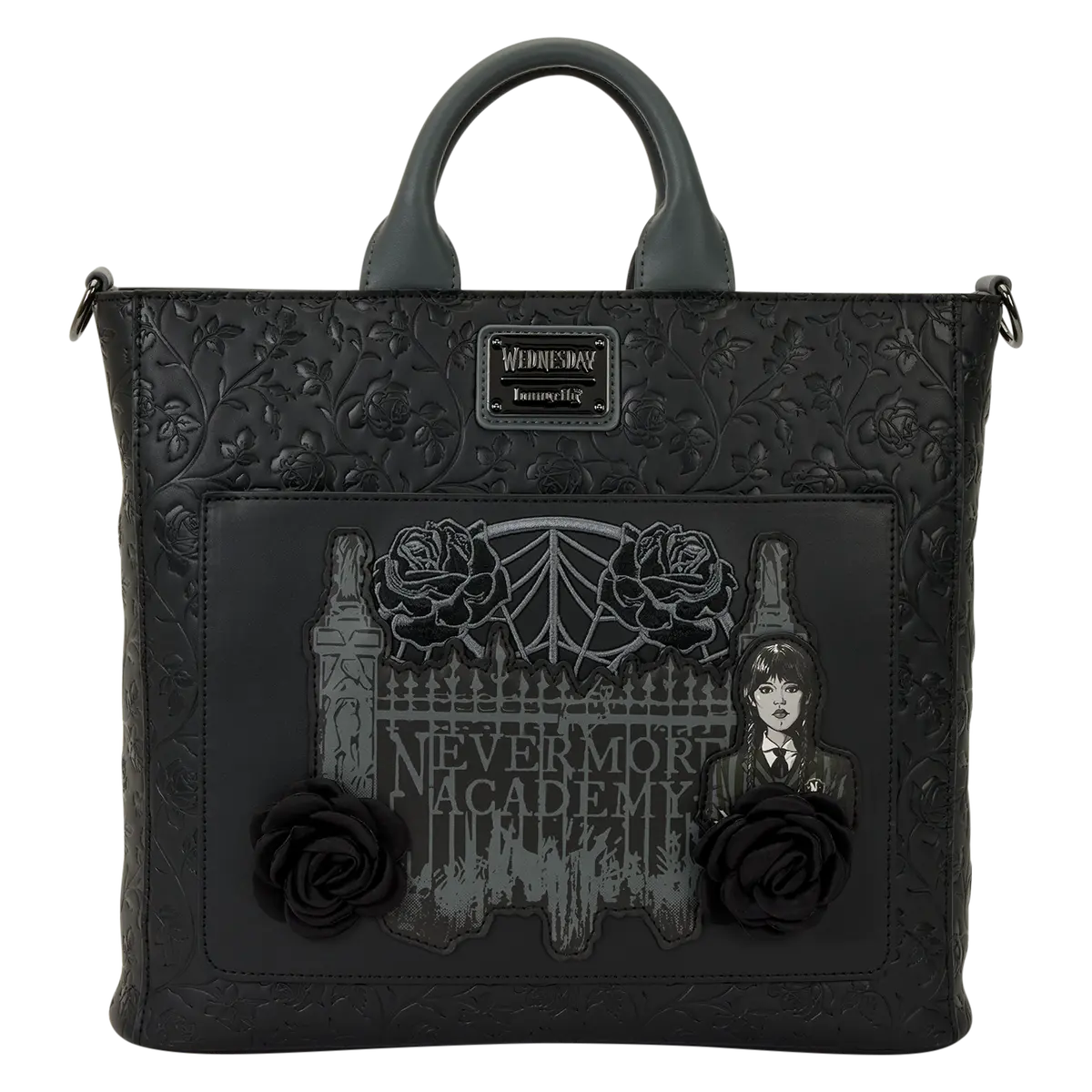 Wednesday Roses Convertible Backpack & Tote Crossbody Bag