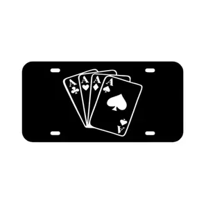 Ace Of Spades Front License Plate - 12x6 Inches, Weather Resistant, Handmade in the USA, Humor Decal for Trucks & Cars, Easy Installation