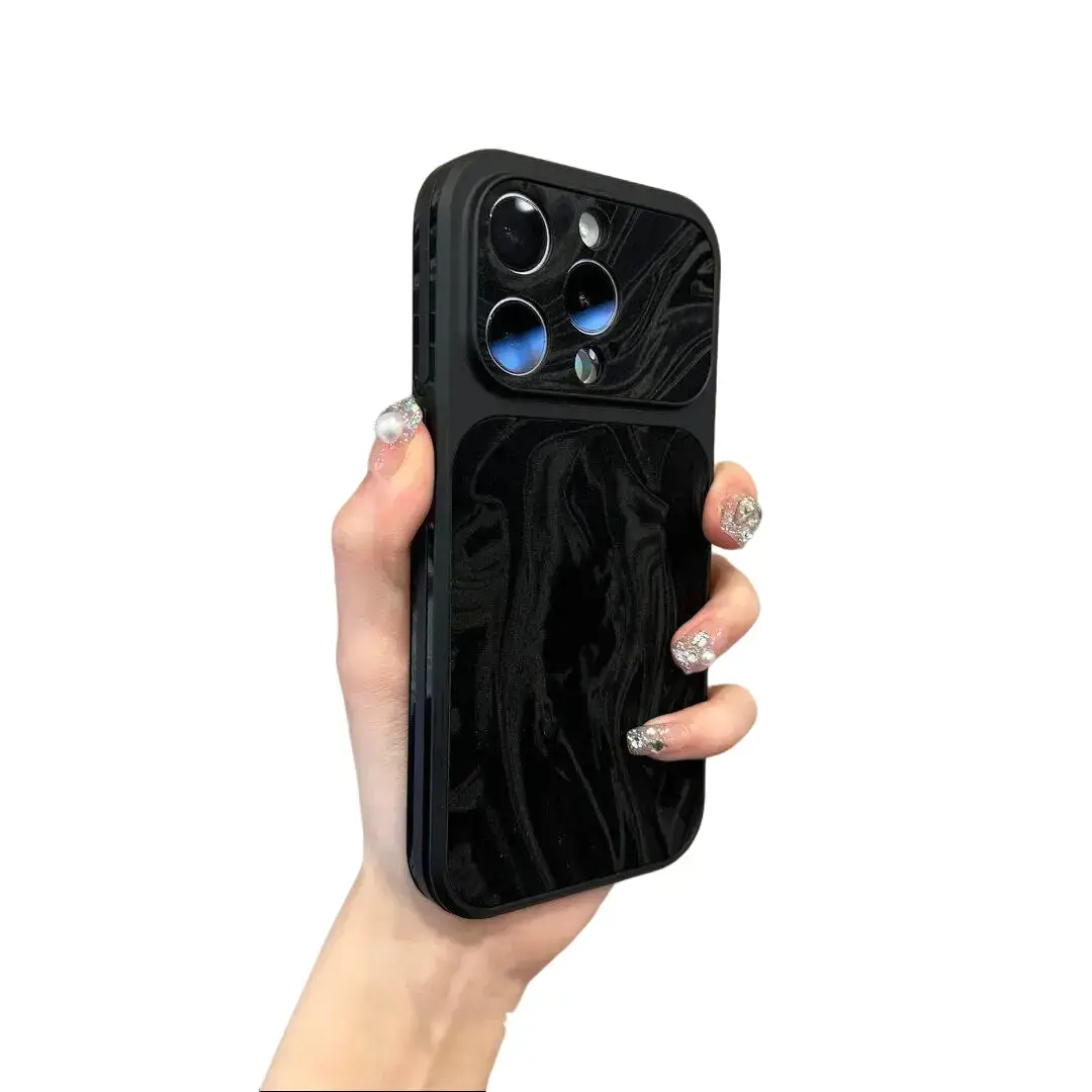 Suitable for iP 17 Pro Max phone case with water ripple pattern and large window for iP 16promax