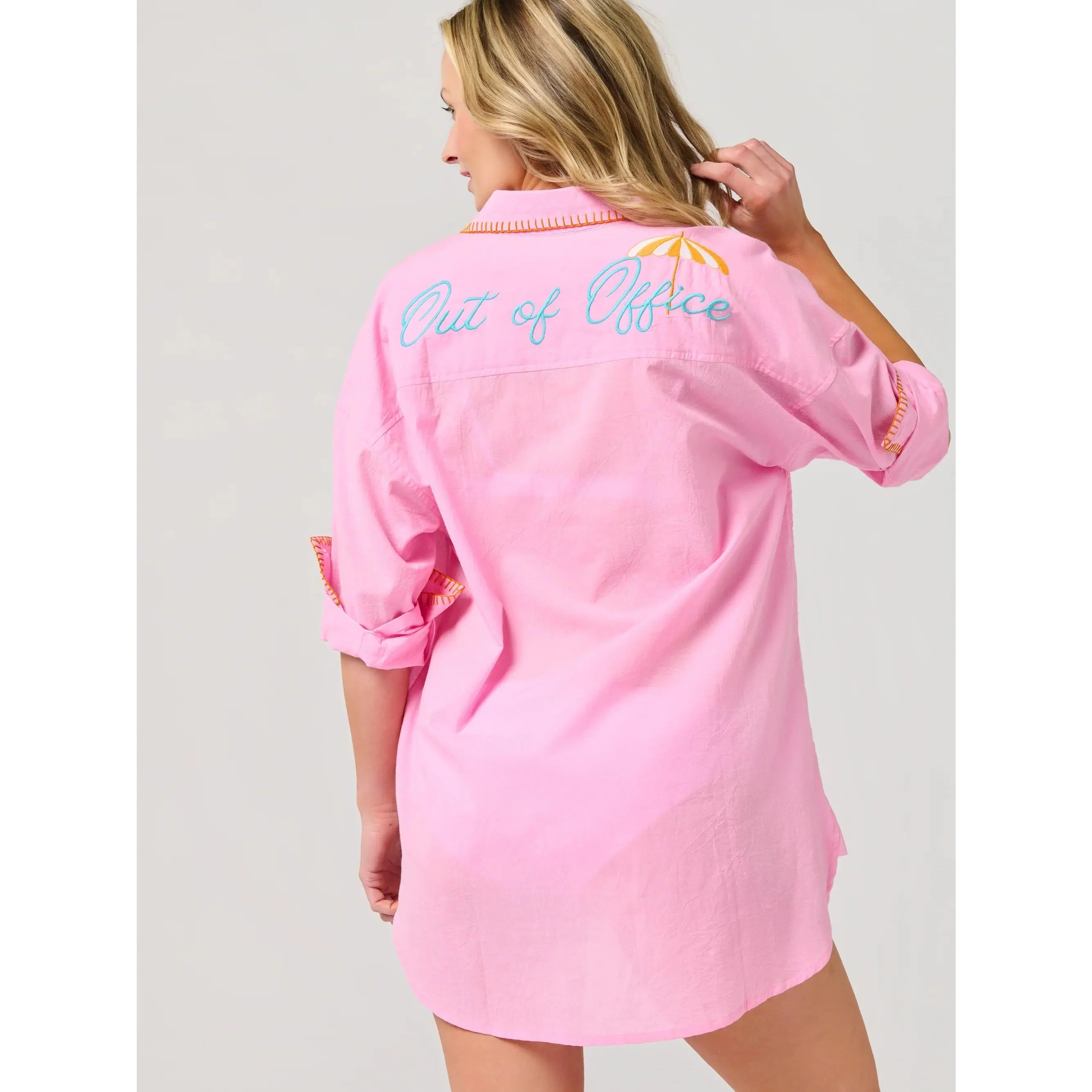 Shiraleah "Vacay/Out of Office" Cover-Up Shirt