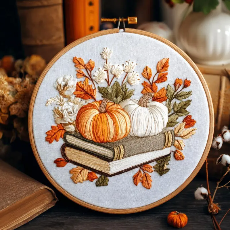 Halloween Series Embroidery Kit Embroidery Design Set, Adult and Children DIY Handmade Craft, Hand Embroidery Beginner Kit with Printed Embroidery Patterns, Suitable for Adult Beginners Christmas Embroidery Kit Handicraft