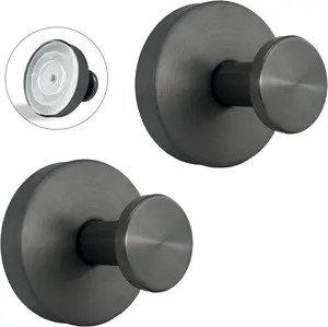 Heavy Duty Vacuum Suction Cup Hooks for Bathroom & Shower, No Drill Waterproof Reusable Wall Hooks, Stainless Steel Towel Hooks for Shower Glass Door, Tiles, Mirrors, Kitchen, Front Door Wreaths