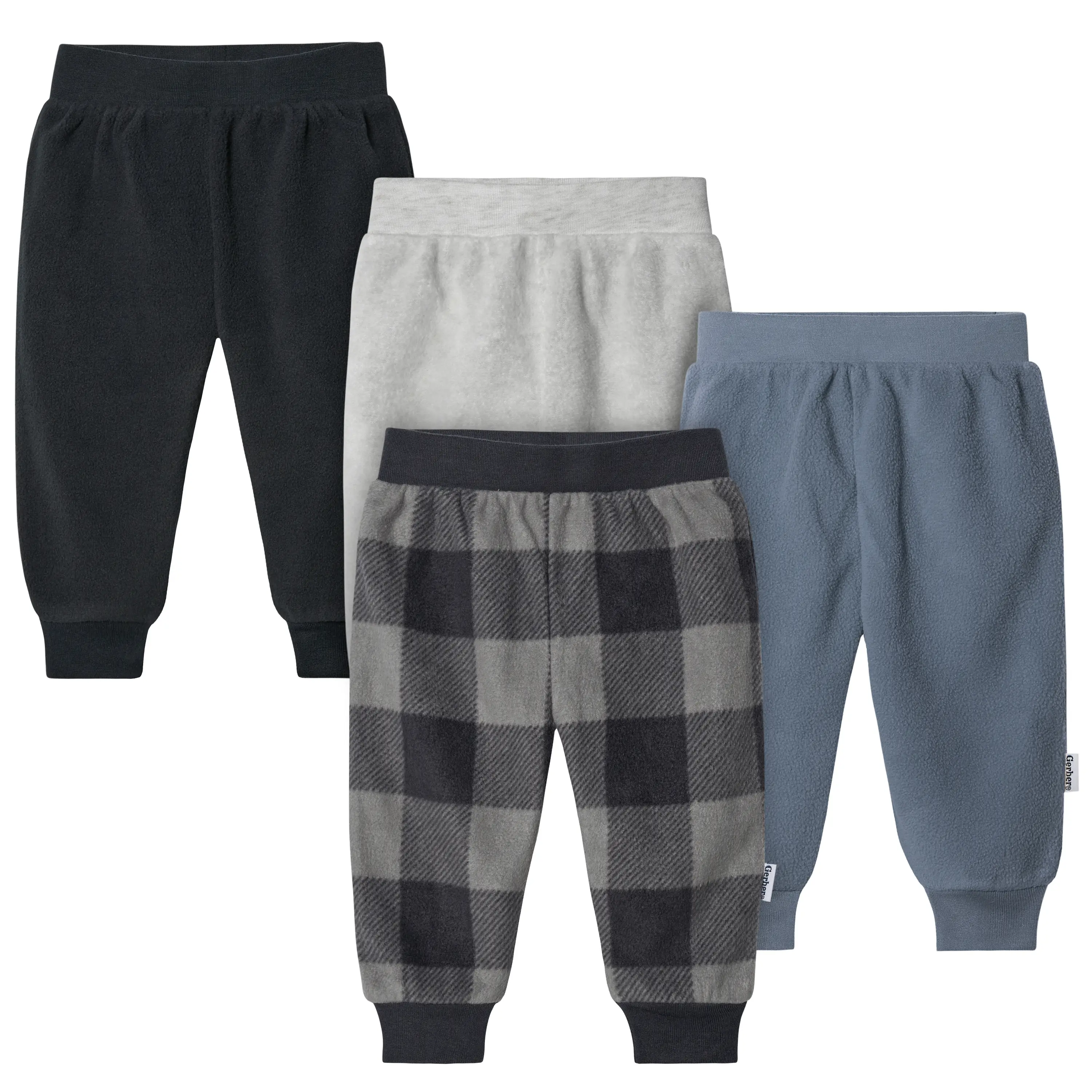 Gerber Baby Boys' 4-Pack Comfy Soft Fleece Pants
