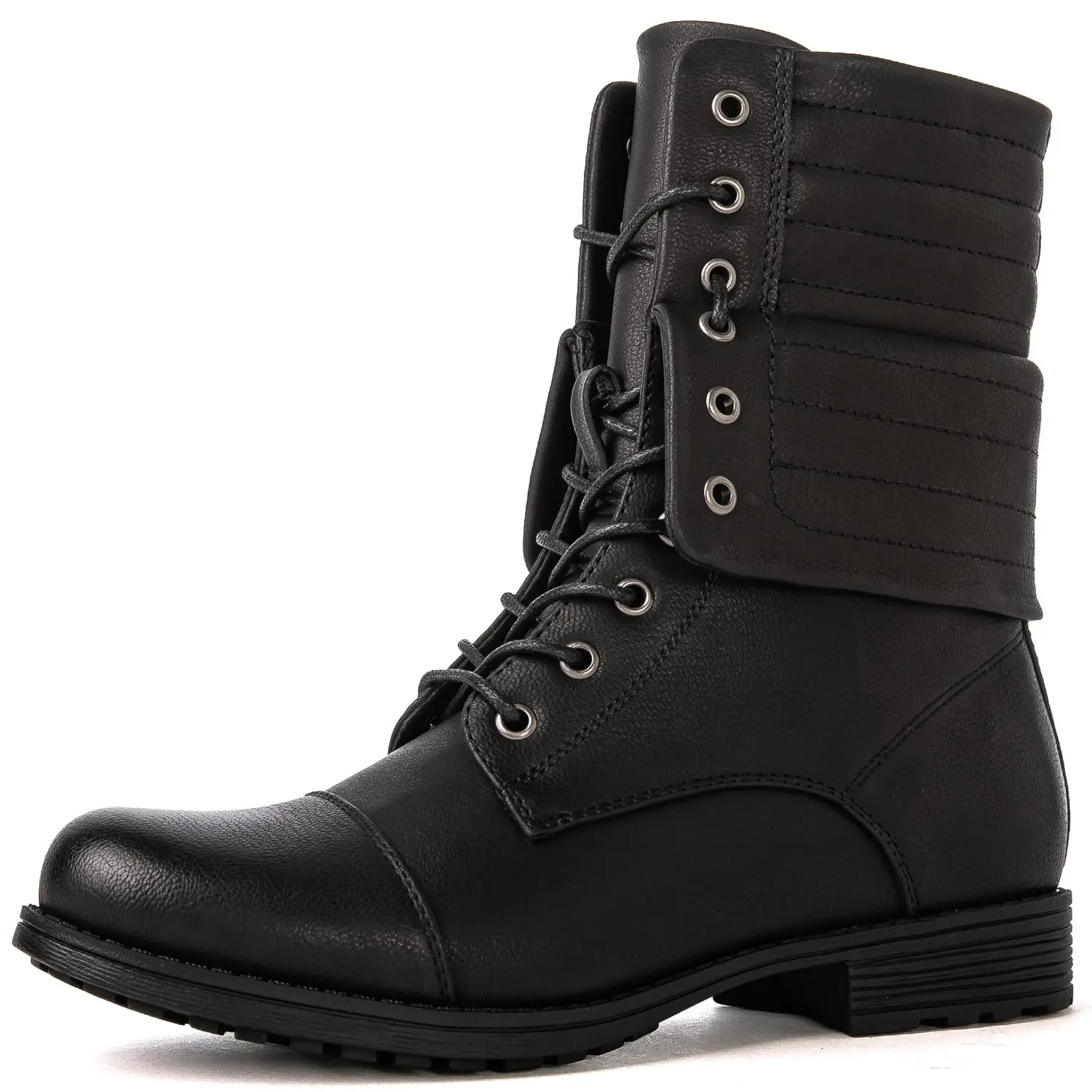 GLOBALWIN Women's Fashion Low Heels Lace Up Ankle Boots