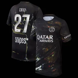 Unisex Soccer/Football Paris Saint-Germain Club Dro 27 2025/26 Night Edition Stadium Replica Jersey - Black