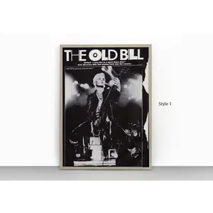 1Billy Idol 1980s Vintage Black & White Music Singer Poster