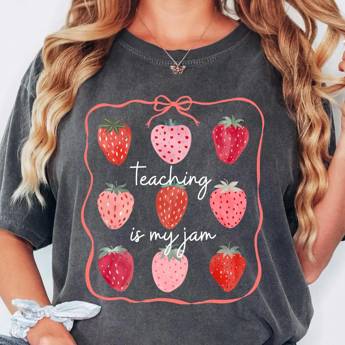 Comfort Colors Teaching Is My Jam, Teacher Appreciation Gift, Kindergarten Teacher Shirt, Second Grade Teacher, Back To School,Teacher Gift Top Womenswear Gift for Her